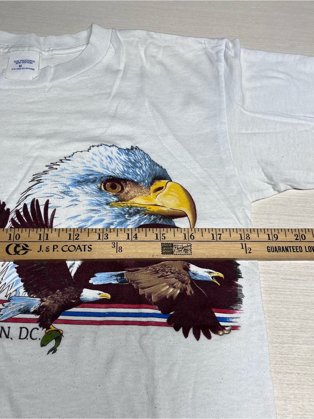 Vintage 1986 Washington D.C Harlequin Eagle Graphic Tee Single Stitch med - Picture 4 of 7